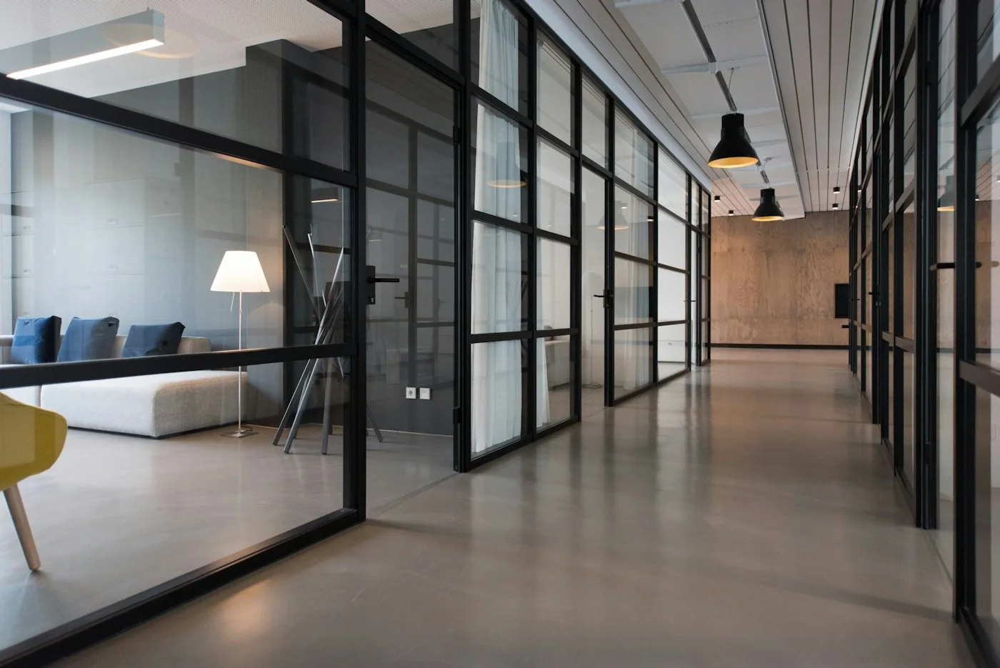 An empty office ready for handover, illustrative