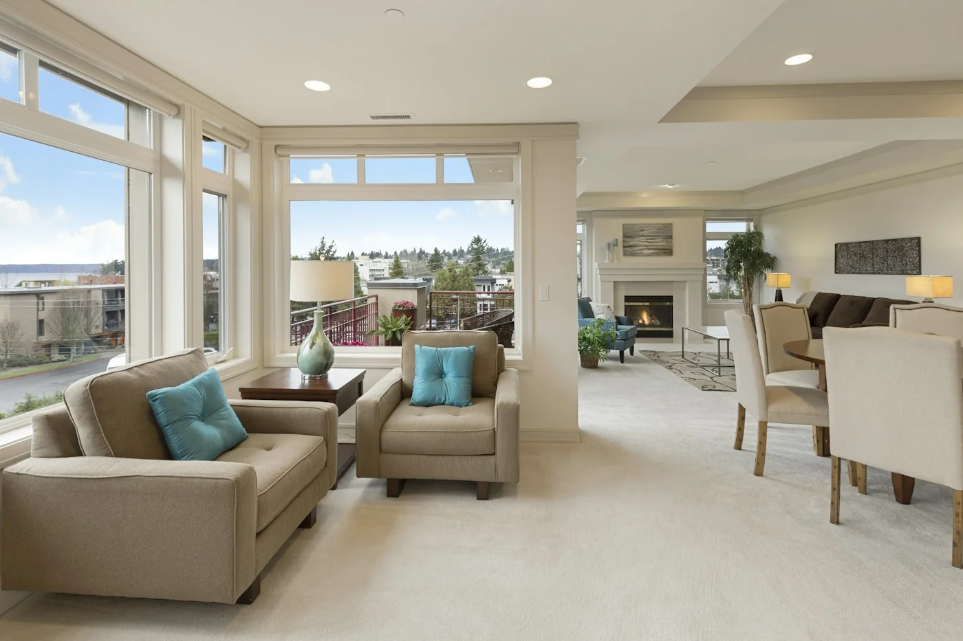 A furnished home interior, illustrative