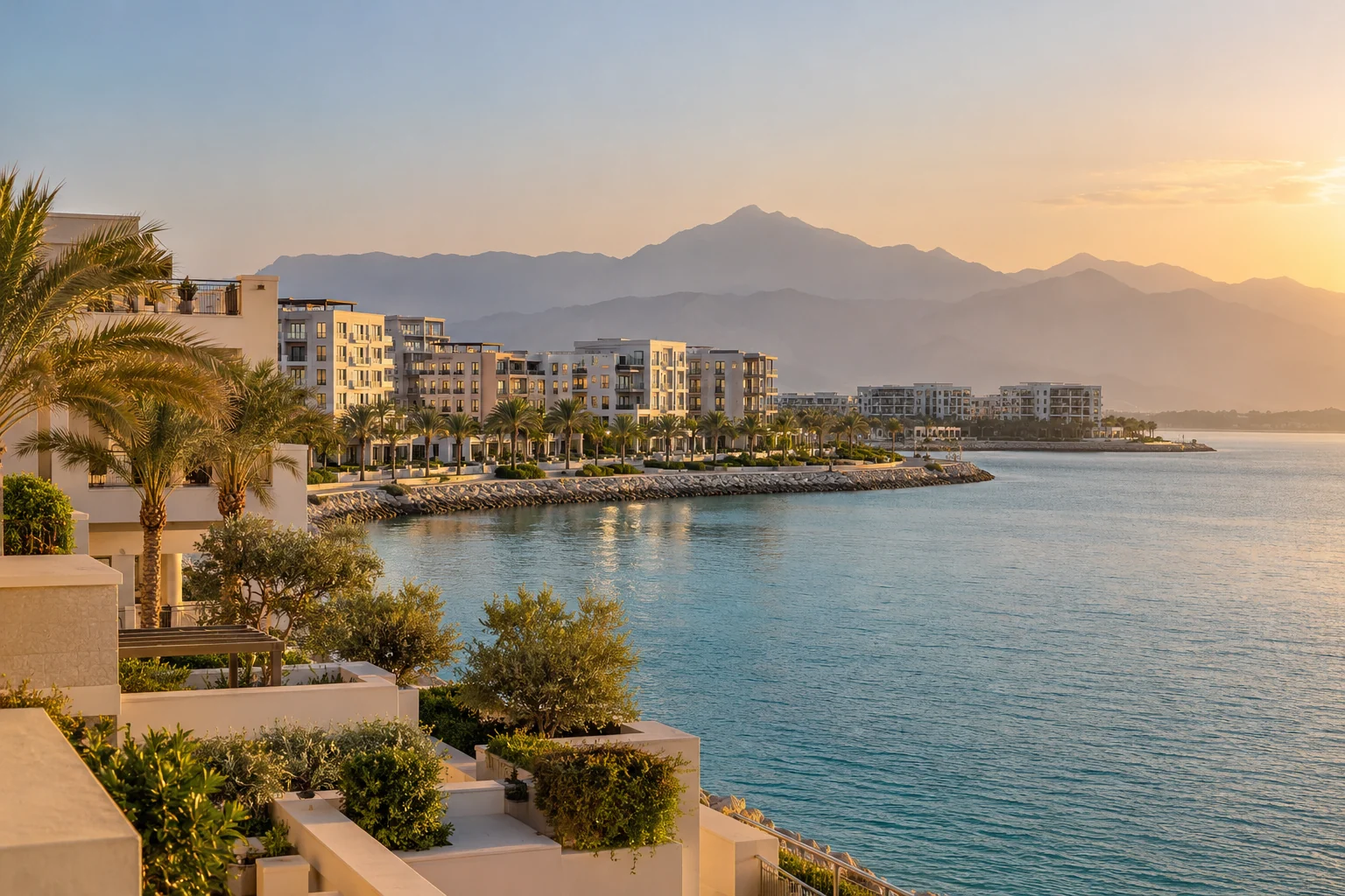 Illustrative UAE lifestyle and waterfront